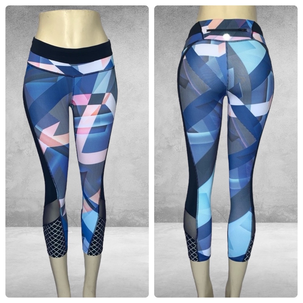 ✅ Athleta Electric Geo Sonar Capri Leggings Women's Size XXS